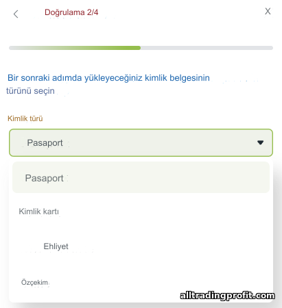 ikili opsiyon komisyoncusu RaceOption ile doğrulama