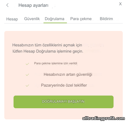 ikili opsiyon komisyoncusu RaceOption ile doğrulama