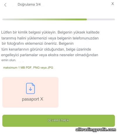 ikili opsiyon komisyoncusu RaceOption ile doğrulama