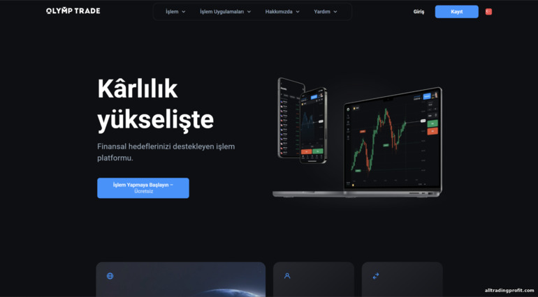 Broker OlympTrade'in resmi web sitesi