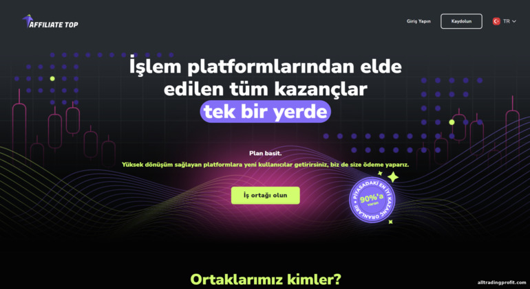 ortaklık programının resmi web sitesi Affiliate Top