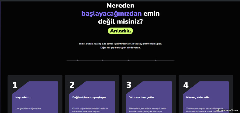 Affiliate Top ortaklık programıyla çalışmaya dört adım