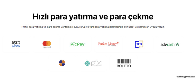 Exnova brokerına para yatırmanın ve çekmenin çok sayıda yolu