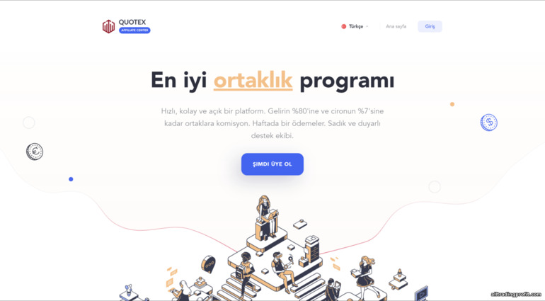 Quotex ortak programının resmi web sitesi