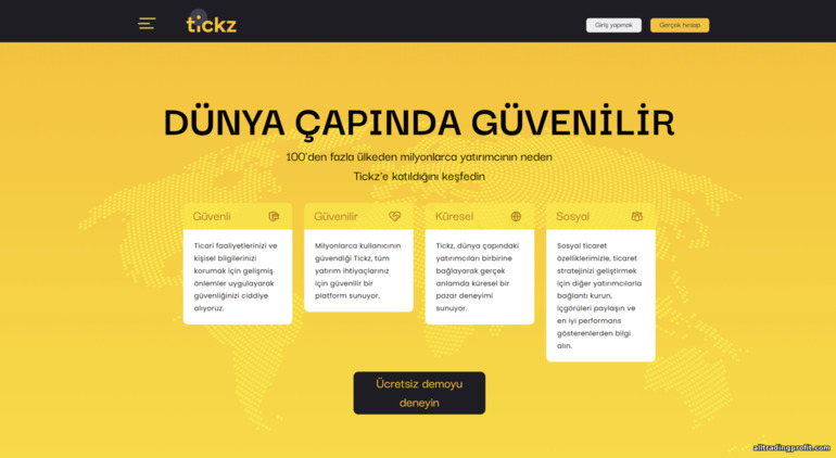 ikili opsiyon komisyoncusu Tickz'in avantajları