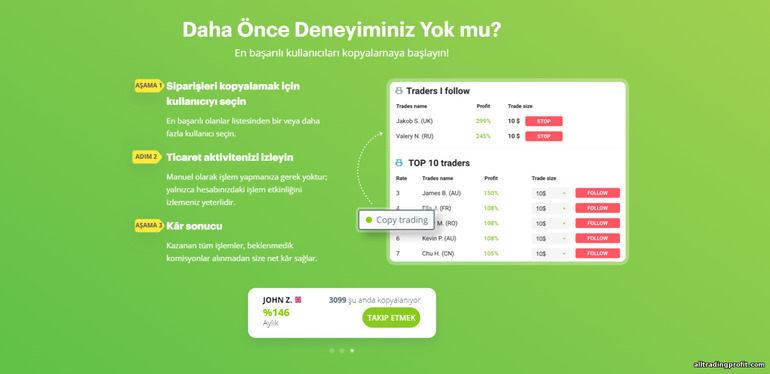 RaceOption komisyoncusuna kopyalamanın artıları