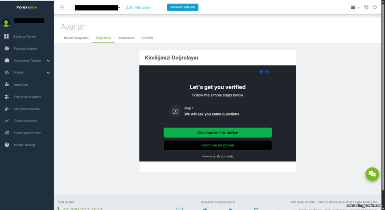 Forex4you hesap doğrulama