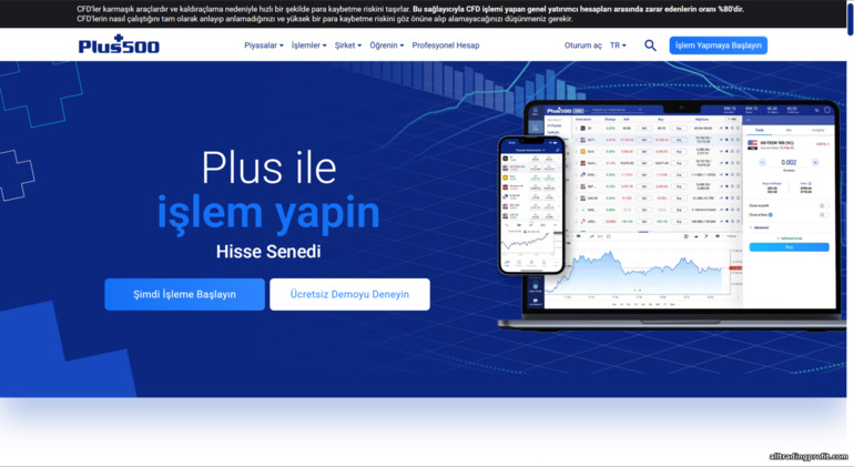 Plus500 resmi aracı kurum sitesi