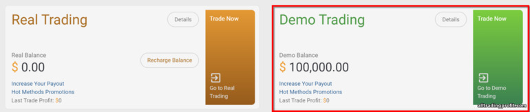 Close Option Broker ile Demo Hesap