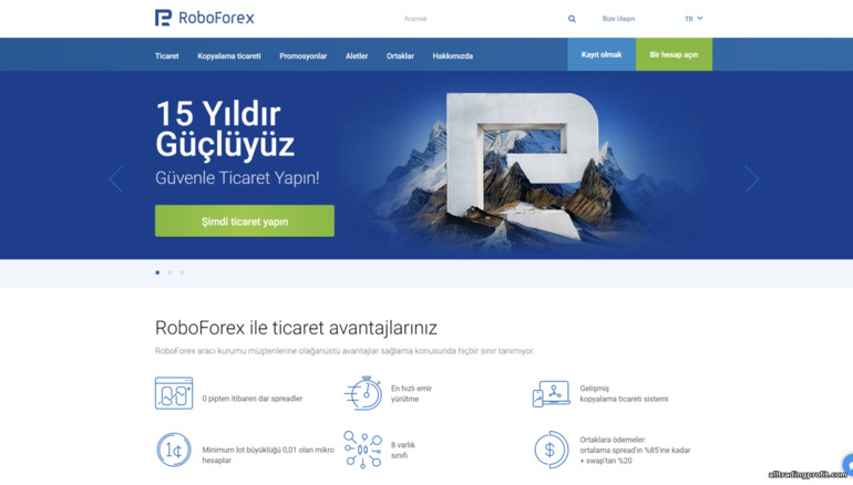 RoboForex Broker'ın Resmi Web Sitesi