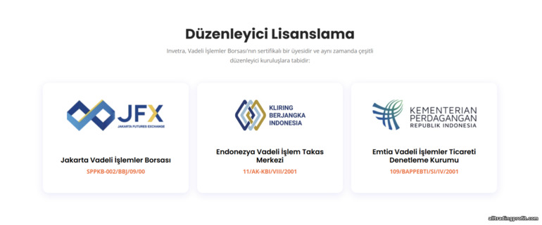 Invetra düzenleme ve lisanslar Invetra düzenleme ve lisanslar