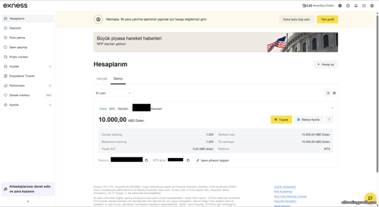 Exness işlem hesabı Exness işlem hesabı