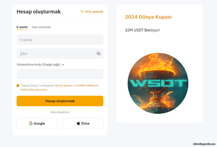 ByBit Hesap Kayıt Formu