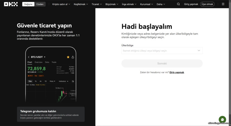 OKX Hesap Kayıt Formu
