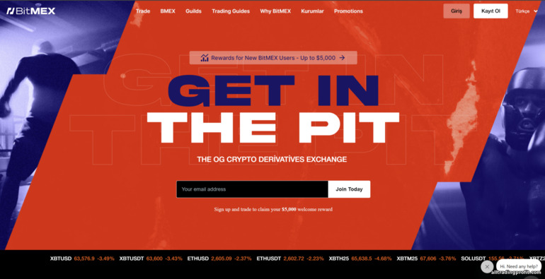 BitMex Resmi Web Sitesi