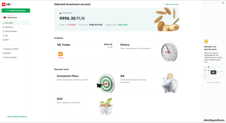 XTB işlem hesabı