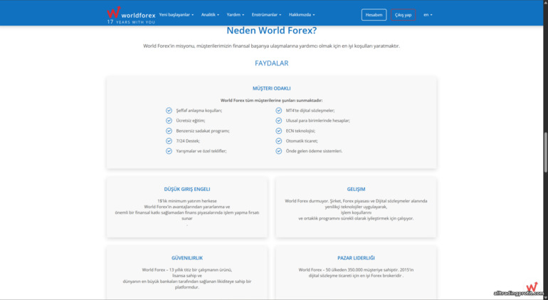 World Forex ile işlemin avantajları World Forex ile işlemin avantajları