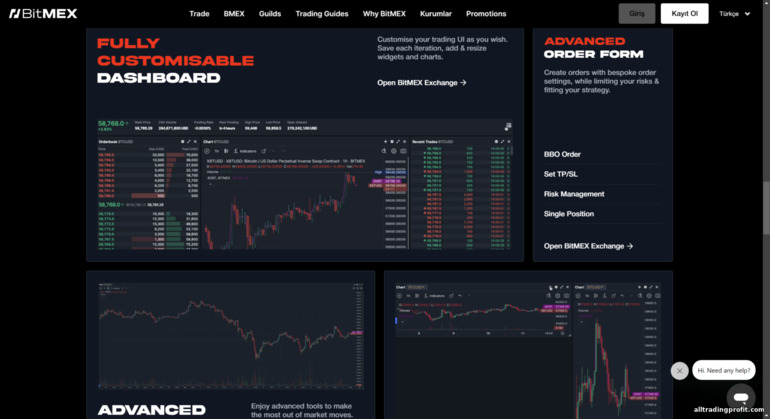 Tam Özelleştirilebilir BitMex Platformu