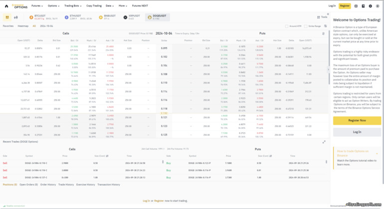 Binance Opsiyonları Genel Bakış