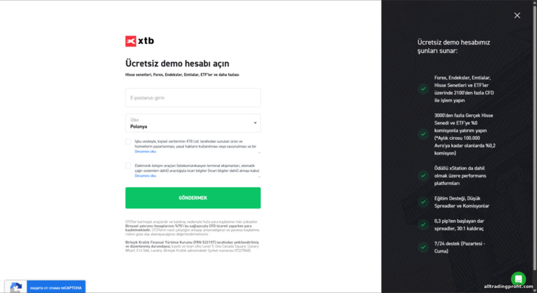 Yeni XTB işlem hesabı aç