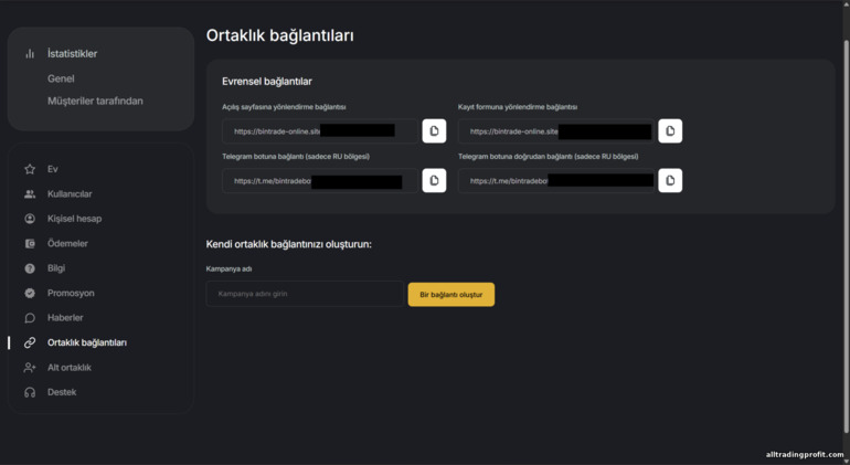 BinTrade ortaklık bağlantıları BinTrade ortaklık bağlantıları