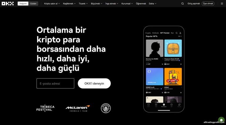 OKX Borsasının Resmi Web Sitesi