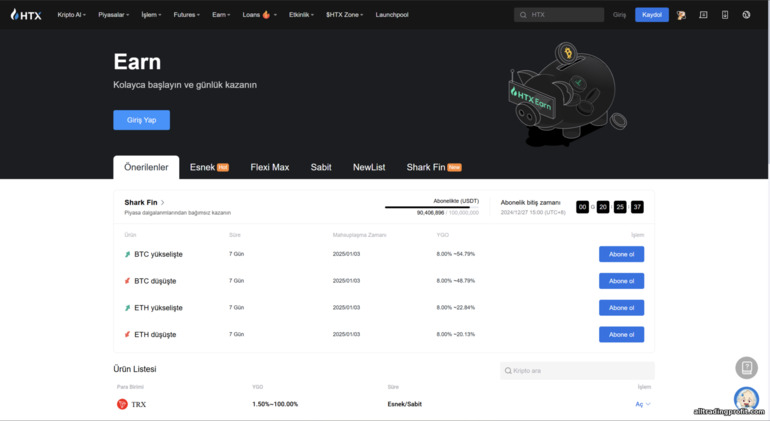 HTX Borsasında Stake Etme