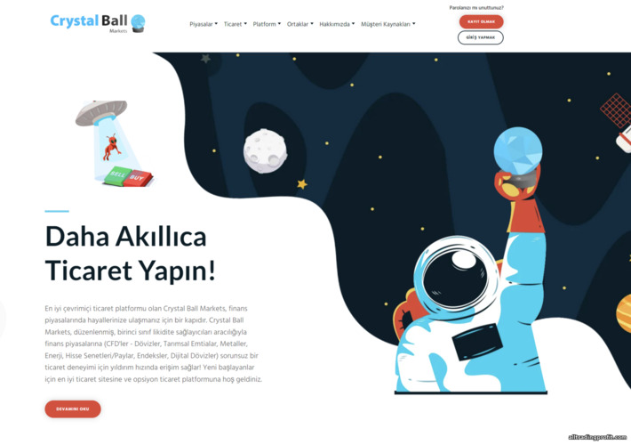 Crystal Ball Markets Broker'ın Resmi Web Sitesi