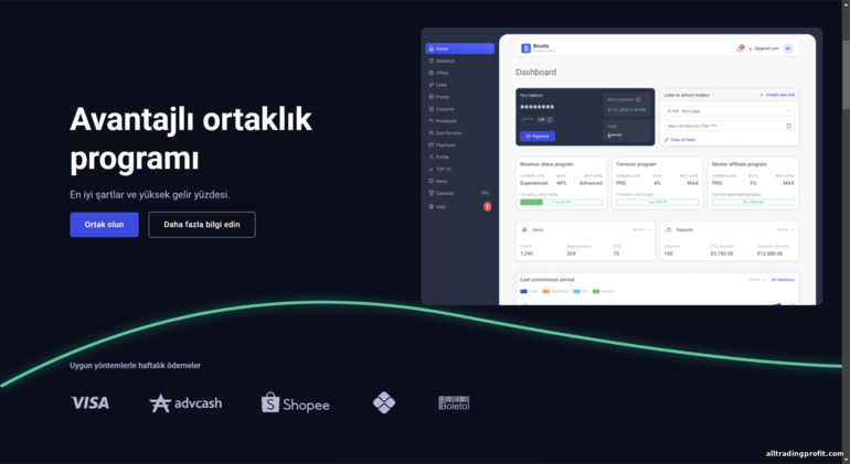 Binolla ortaklık programı resmi sitesi