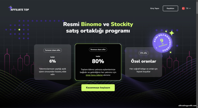 Affiliate Top ortaklık sitesi