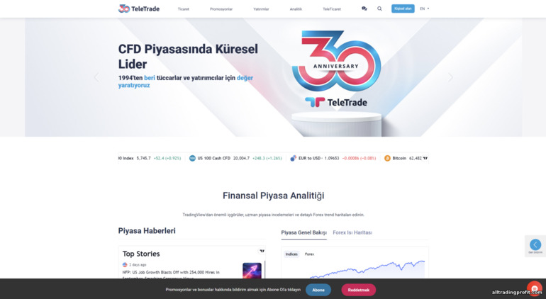 TeleTrade Broker'ın Resmi Web Sitesi TeleTrade Broker'ın Resmi Web Sitesi