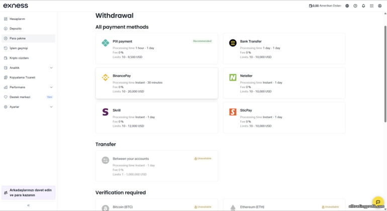 Exness para çekme yöntemleri Exness para çekme yöntemleri