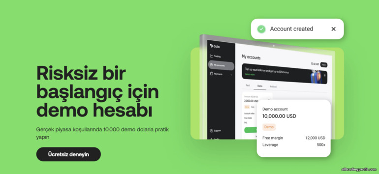 Doto demo hesabı Doto demo hesabı