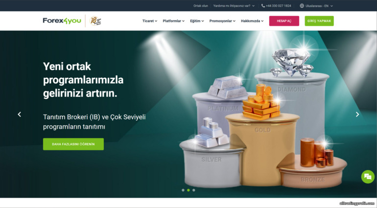 Forex4you resmi aracı kurum sitesi