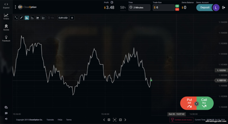 Close Option Broker'ın Ticaret Platformu