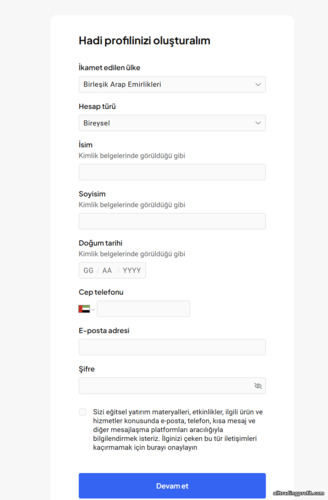 Pepperstone kayıt formu Pepperstone kayıt formu