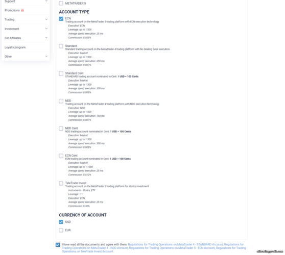 TeleTrade'deki Ticaret Hesabı Türleri TeleTrade'deki Ticaret Hesabı Türleri