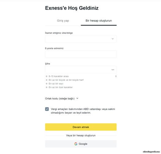 Exness işlem hesabı kaydı Exness işlem hesabı kaydı